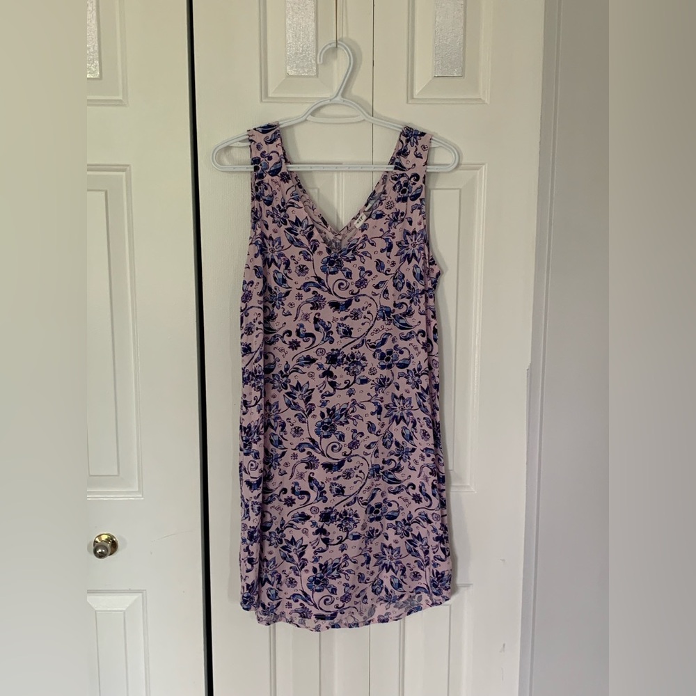 GAP Pink, Blue and Purple V-neck Sleeveless Sundress